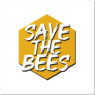 Save the Bees Honeycomb Posters and Art